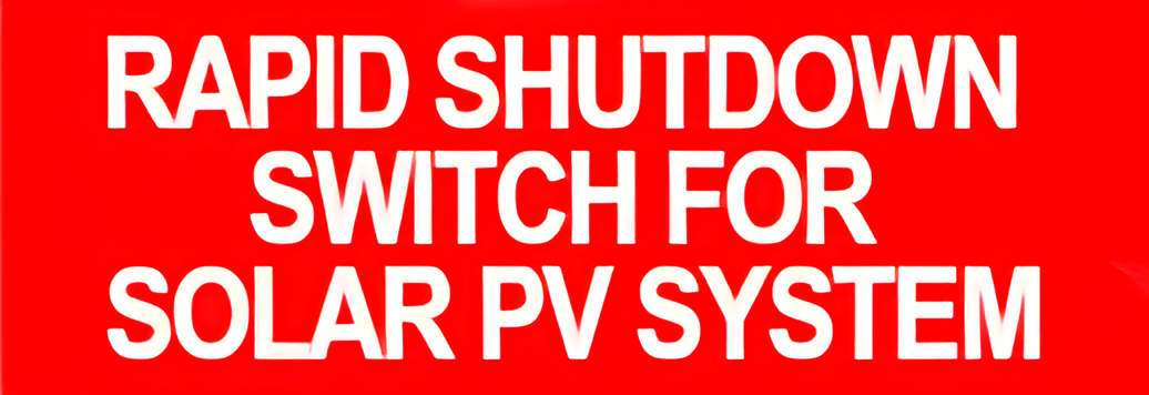 S-I-1 Solar Rapid Shutdown Label