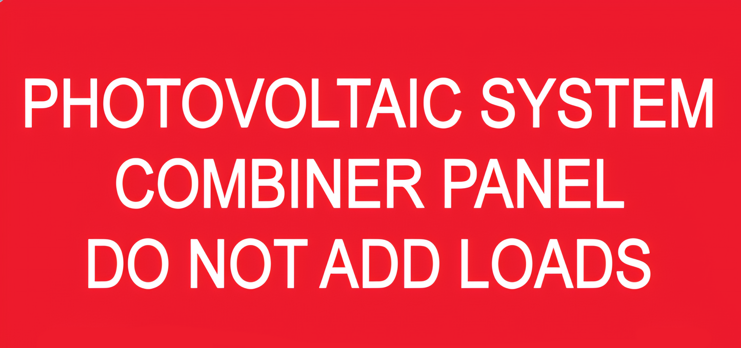 S-I-8 Photovoltaic System Label