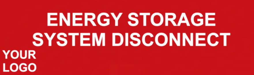 Energy Storage System Disconnect Placard