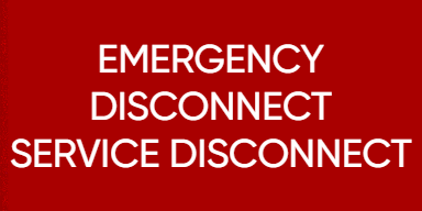 S-I-13 Emergency Disconnect Service Disconnect Label