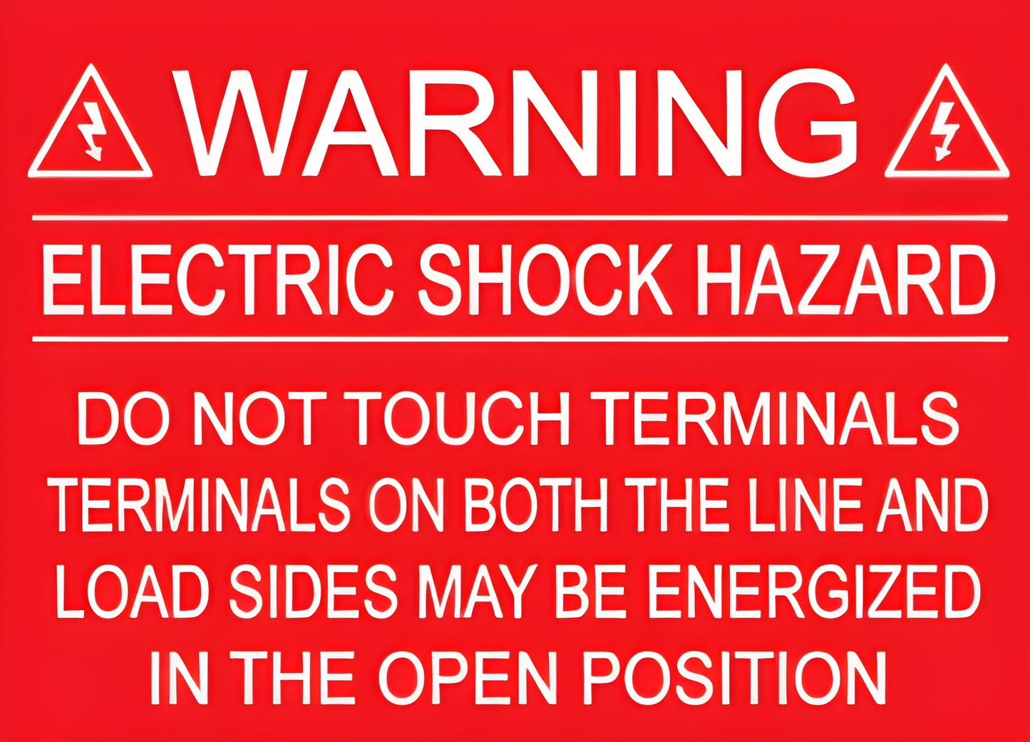 S-W-1 Solar Warning Sticker