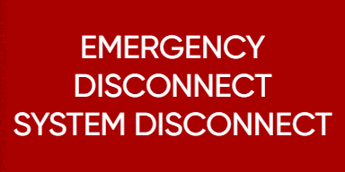 S-I-12 Emergency Disconnect System Disconnect Sticker