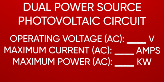 Custom Dual Power Source Photovoltaic Circuit Placard