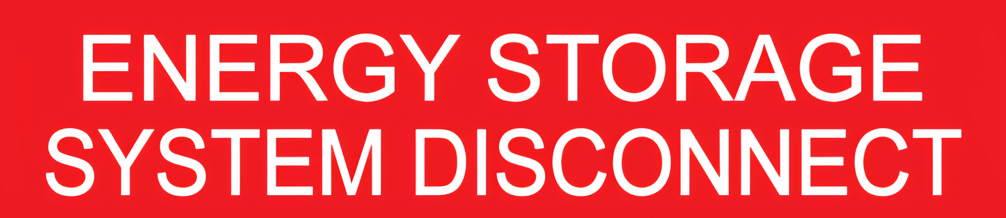 Energy Storage System Disconnect Placard