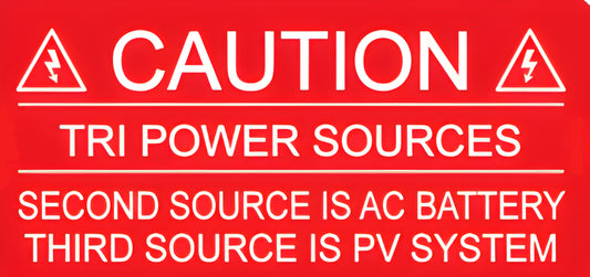 S-W-3 Solar Warning Sticker