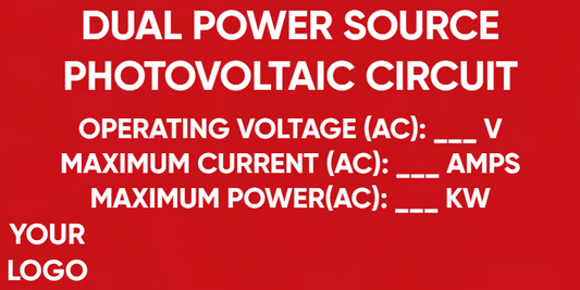 Custom Dual Power Source Photovoltaic Circuit Placard