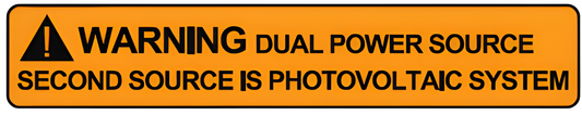 S-W-7 Dual Power Source Warning Label