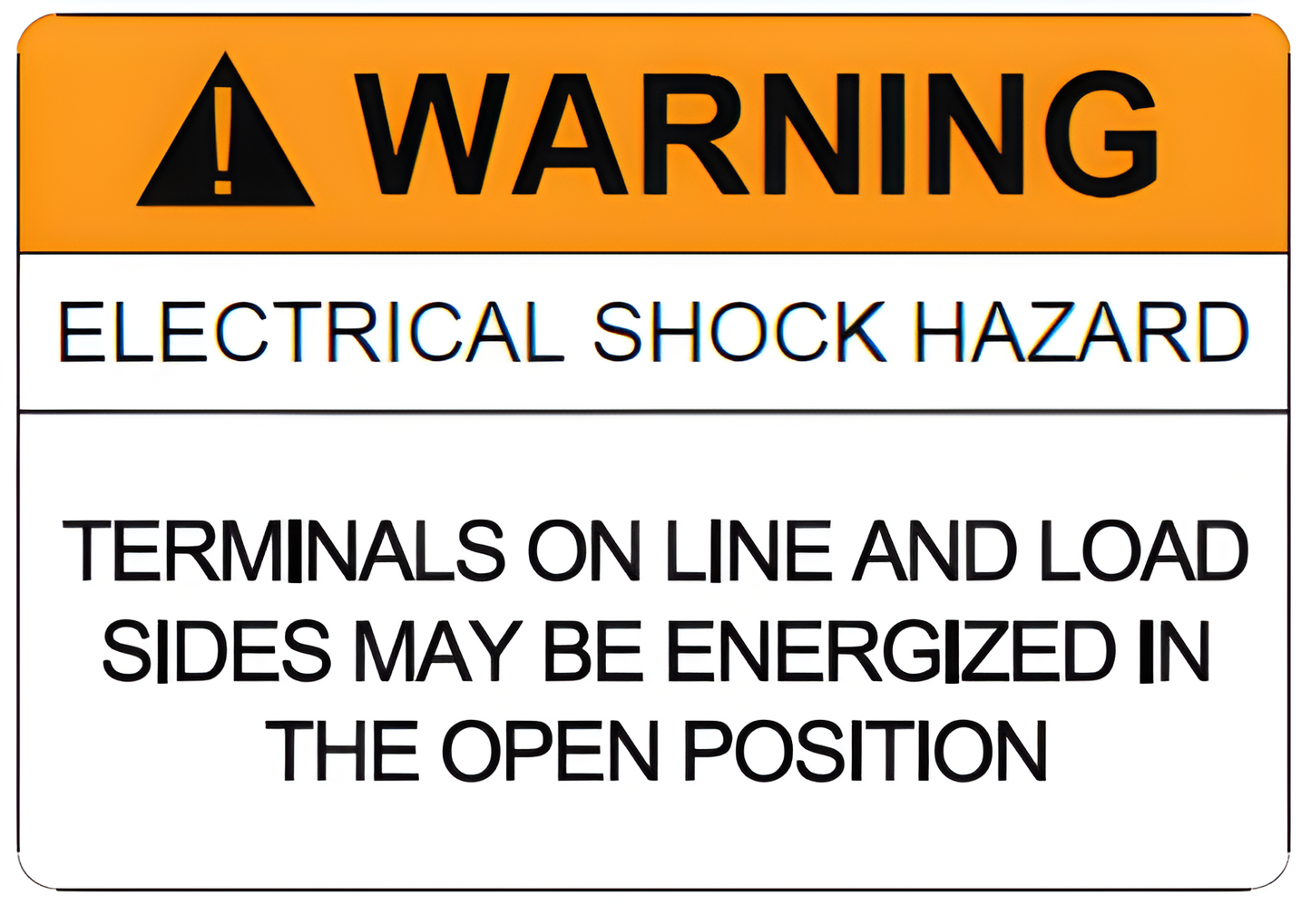 S-W-9 Electric Shock Hazard Label