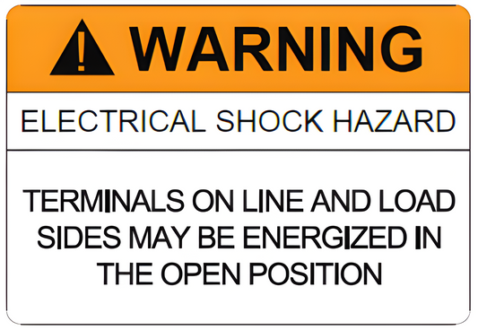S-W-9 Electric Shock Hazard Label