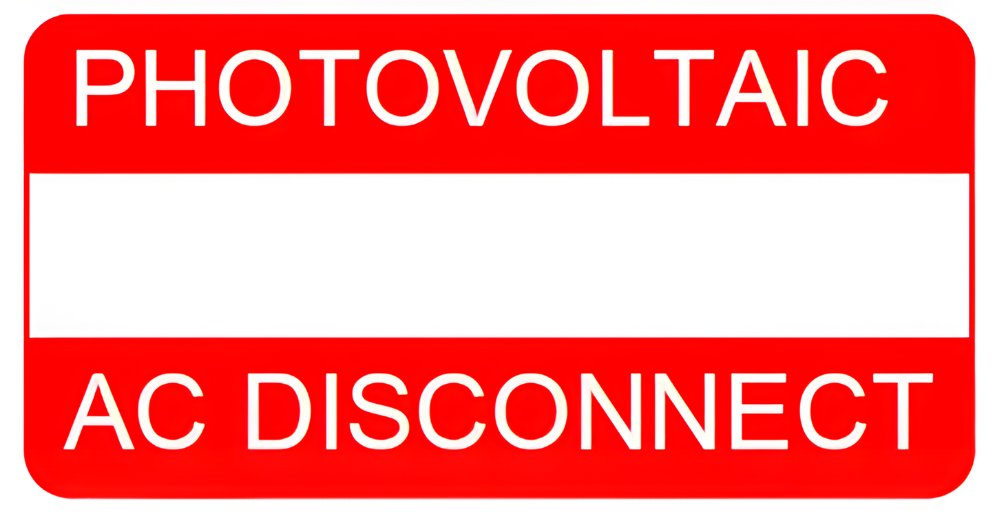 S-I-16  Photovoltaic AC Disconnect Label